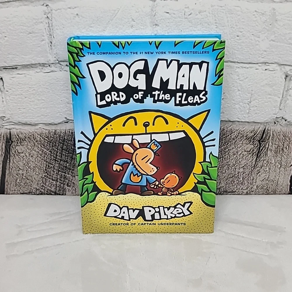 Kids/Childs Dog Man Two Book Set by Dav Pilkey 'Lord of the Fleas'/'And Cat Kid'